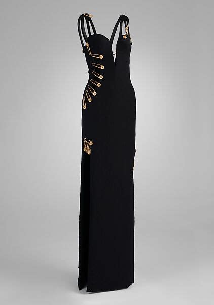 versace black dress with gold buttons|gianni Versace dresses.